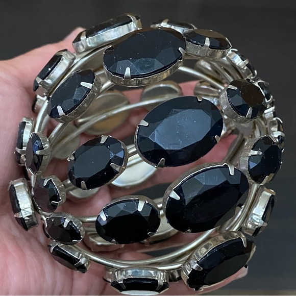 2 pcs Black Rhinestones Caged Ornate Christmas Tree Ornament - Picture 12 of 14